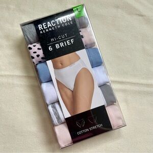 🌸 Reaction Kenneth Cole Women’s Hi-Cut Brief 6-Pack L Cotton Blend